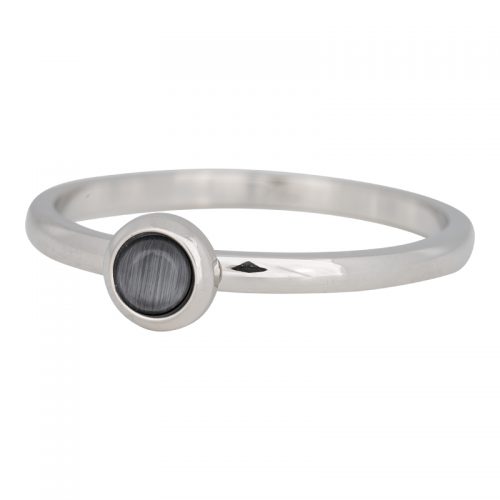 IXXXI Jewelry Natural Stone Grey 6mm Zilver