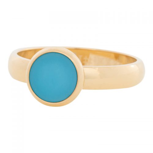 IXXXI Jewelry Matt Stone Aqua 10mm Goud