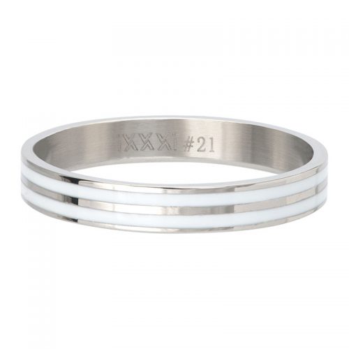 IXXXI Jewelry Double Line White Zilver